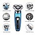 SURKER Electric Shaver Rotary Shaver Wet and Dry 3 in 1 With Nose Trimmer and Sidebums Razor Waterproof Black Blue