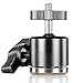 Neewer Aluminum Alloy 360 Degree Rotating Swivel Mini Ball Head with 1/4" 3/8" Thread Base Mount for DSLR Camera Like Canon,Nikon,Sony/Camcorder/iPhone 6s/6/5S/5/4S/4,Gopro HD Hero 1/2/3/3+/4 primary