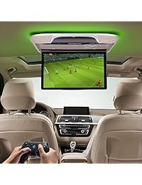 DDAUTO - Soporte de techo para coche Android 6.0 IPS para MP5 de 13 pulgadas, monitor multimedia, FM, HDMI, Bluetooth, USB, tarjeta SD, diseño de iluminación ambiental (Smart 4K), color beige