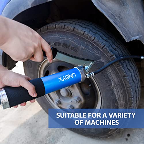 UNOYX Grease Gun, 8000 PSI Heavy Duty Grease Gun, UltraLight Aluminum