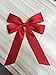 GOER Merry Christmas Burlap Banners Garlands with Ribbon Bows for Xmas Party Decoration Photo Prop