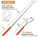 M MCIRCO Marshmallow Roasting Sticks,Set of 10 Pack 45?¡ã Telescoping Smores Skewers Hot Dog Extending Stainless Steel Forks for Camping, Campfire, Bonfire Kids