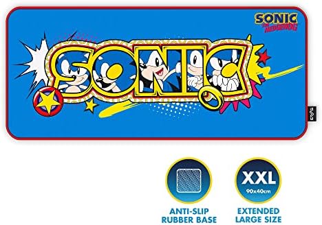 Gaming Mouse Pad ESG Sonic Classic (XXL, Anti-Slip Rubber Base, Sonic)