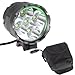 SecurityIng Waterproof 2500 Lumens 5X T6 LED Bicycle Light 3 Modes Headlamp Bright LED Bike Lamp Headlight with 8.4V Rechargeable Battery Pack and Charger for Outdoor Riding, Camping and Other Activites