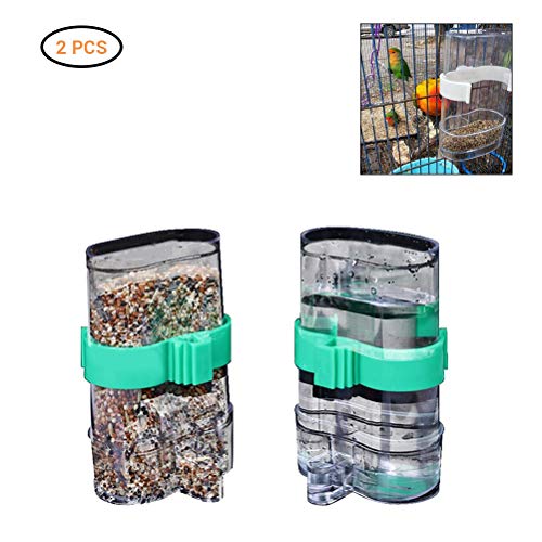 Wpmlady 2 Pack Bird Water Dispenser, Bird Food Dispenser，Bird Water Bowl, Bird Cage Water Dispenser, Bird Feed Water Dispenser - Thumbnail 7