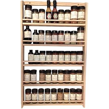 Amazon.com: EmejiaSales Oak Spice Rack Wall Mount 