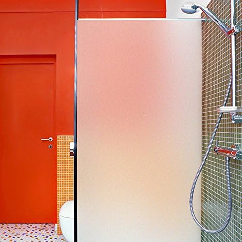 FunitureR Privacy Window film frosted Static Glass Cling Decorative Window Cling for Bathroom Office Non-adhesive 17.878.7 Inch (Frosted-M)