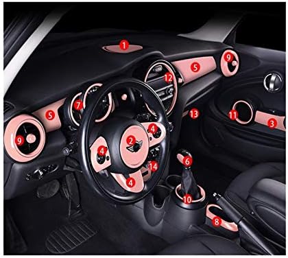 カーインテリア3dステッカーカバー Bmw Mini Cooper F55 F56カー変更エアアウトレット中央制御