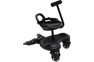 YIYIBYUS Universal Stroller Board with Saddle Seat and Standing Platform Adjustable Design Sit and Stand Stroller Buggy Child Board for Different Models of Strollers, Holds Children Up to 55lbs 2 to 6 Years