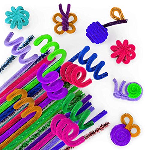 Pipe Cleaners, 1000 Pcs Pipe Cleaners Crafts Chenille Stems for Kids DIY Arts,Teacher Creative Crafts Projects & Women Home/Office Decorations, 6mm x 12inch, 30 Assorted Rainbow Colors, Colors Random