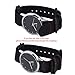 Randon Watch Bands NATO Straps 1.5mm Thickness Quality Heavy Duty Ballistic Nylon Strap with Black Stainless Steel Buckle (Black, 22mm)