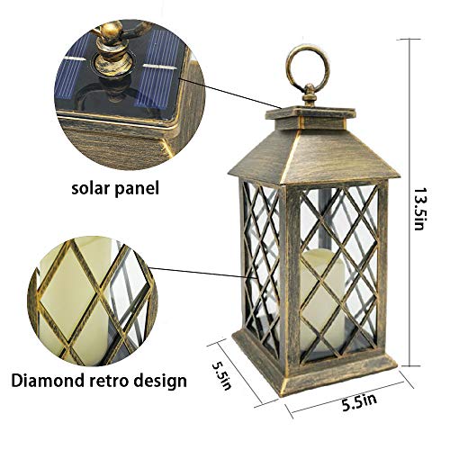 StarryMine Solar Or Battery Operated Hanging Lamp Outdoor Vintage