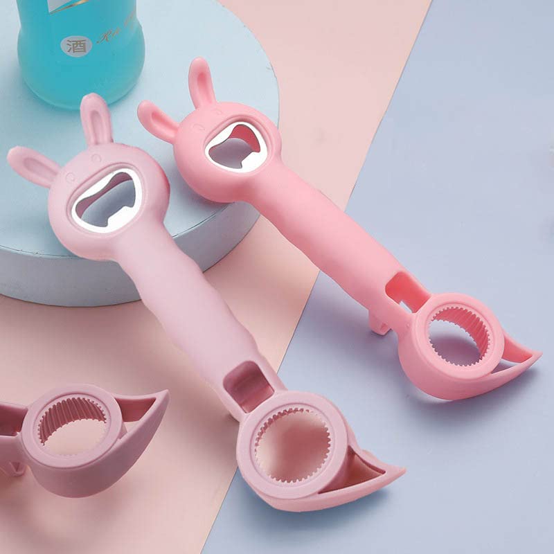 New 4 in 1 Bottle Opener, Multifunction 4 in 1 Bottle Jar Can Beer Opener,Multi Kitchen Tool for Jelly Jars, Wine, Beer and other, Bottle Opener for Seniors and Arthritic Hands…