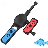 Fishing Rod for Nintendo Switch&Switch OLED, ZKKEIIE Fish Game Kit Compatible with Nintendo Switch Legendary Fishing, The Strike Championship Edition Gadgets for Family Party, Gifts for Men