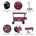Goplus Collapsible Folding Wagon Cart, Utility Garden Cart Collapsible Outdoor Trolley with Sun/Rain Shade, Push Bar for Shopping, Beach, Lawn, Sports