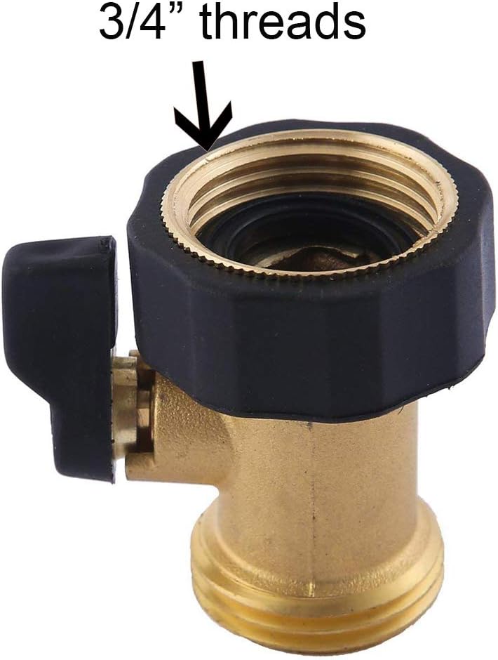 HQMPC Heavy Duty Brass Shut Off Valve Garden Hose Shut Off Valve Garden Hose Connector (2PCS) +4 Extra Pressure Washers : Garden & Outdoor