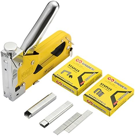 3-Way Staple Gun,Yoolight Heavy Duty Steel Staple Gun for Fixing Material, Decoration, Carpentry, Furniture, Doors ( 600 Staples Attached)