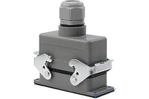 Rectangular Heavy-Duty Connector HDC-HE4 6 10 16 20 24 32 48-core pin 16A Waterproof Aviation Plug Head Side line Connector(1