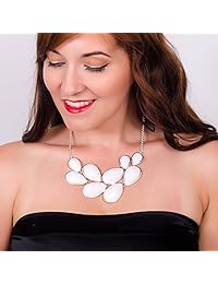 Jane Stone Bubble Bib Chunky Collar de joyería de moda declaración collar de fiesta joyas (Fn0564)