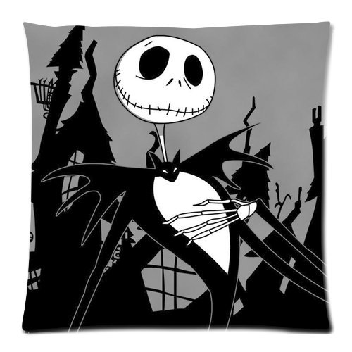 The Nightmare Before Christmas Jack Skellington Pillow Case Cover Standard 18x18 (Two Sides) Zippered Pillowcase