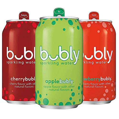Bubly Sparkling Water, 3 Flavor Variety Pack (Apple/Cherry/Strawberry