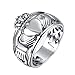 Chryssa Youree Jewelry Women Men's 15 MM Stainless Steel Crown Claddagh Ring with Celtic Knot Eternity Design 7 to 12 (FR-01) (Size 8)