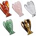 Rockcloud Healing Crystal Gemstone Carved Pocket Guardian Angel Figurines 1.5 inch