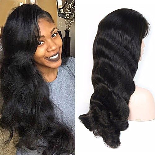 Full Lace Human Hair Wigs Unprocessed Virgin Brazilian Body Wave Hair Wigs 130% Density For Black Women 14"-26" In Stock Natural Color(18")