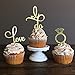 Hinsper OTHER 11 Love Topper Wedding Food Girls Birthday Cake Decor Cupcake Christmas Party Picks, 24 Pieces, Muffin Cups