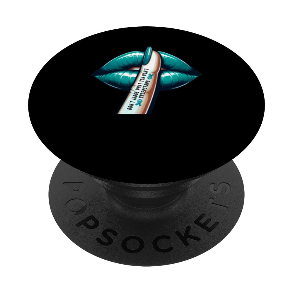 Interstitial Cystitis Awareness Bladder Pain Teal Ribbon War PopSockets Swappable PopGrip