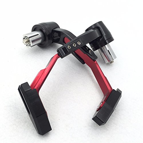 HTT Motorcycle Adjustable Length Red Black Total CNC 7/8"(22mm) Protector Proguard System Pro Brake Clutch Levers Protect Guard For Harley Dyna Honda CBR VFR CR XR Yamaha FZR YZF PW TW Aprilia