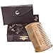 DREAM BEAR 100%Handmade Green Sandalwood Comb,Double Different Densities Beard Comb,Natural Fragrance,no Static,Use for Mustache & Hair+(perfect Giftbox Packaging).