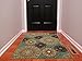 Ottomanson Ottohome Collection Seafoam Damask Design Area Rug with Non-Skid (Non-Slip) Rubber Backing, Seafoam, 3'3