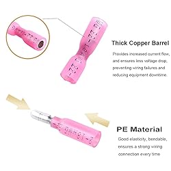 Teansic Heat Shrink Bullet Connectors,100pcs Female