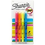 Sharpie Accent Pocket-Style Highlighters, Assorted 4 ea
