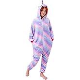 NewFuzzy Adult Onesie Unicorn Pajamas for Women Adult Christmas Halloween Cosplay Costume Sleepwear