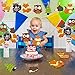 Blulu 28 Pieces Safari Party Decorations Jungle Birthday Party Sticks Jungle Animal Cutouts Centerpiece Forest Wild Animals Toppers for Table Decorations Baby Shower(Wooden Animal)