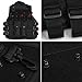PELLOR Outdoor Kids/Children Nylon Tactical Vest Security Guard Waistcoat CS Field Combat Training Protective Vest (Black, Length: 45cm)