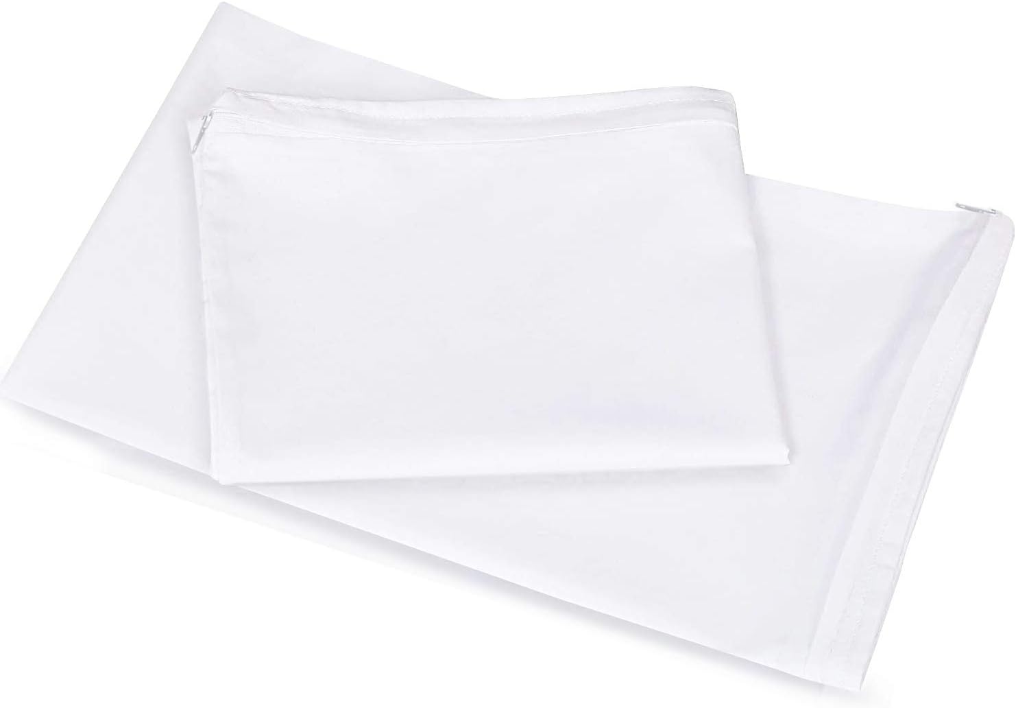 Utopia Bedding Waterproof Zippered Pillow Encasement – Pillow Protectors Jersey - 20 x 28 Inches - Bed Bug Proof (Pack of 2, Queen/Standard, White): Home & Kitchen