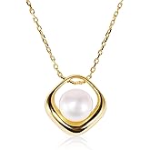 IDOKAWA Freshwater Pearl Pendant Sterling Silver Necklace for Women