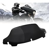 AUTOVIC 7" Black Wave Windscreen Windshield For Harley | Compatible with Touring Electra Street Glide Ultra Limited Trike Tri Glide Ultra Classic FLHT FLHX FLHXS FLHTK 2014-2019