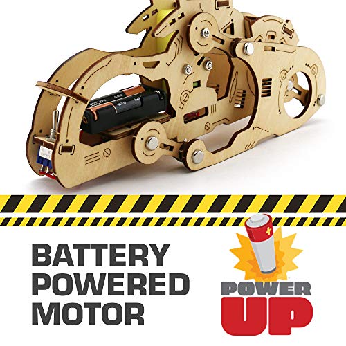 DIY Leaping Vehicle Kit - 3D Wooden Puzzle Mechanical STEM Toy - Build It Yourself Robotics Kit