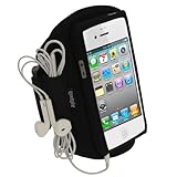 iGadgitz Black Water Resistant Neoprene Sports Gym Jogging Armband for Apple iPhone SE, 5S, 5, 5C Mobile Phone 4G LTE