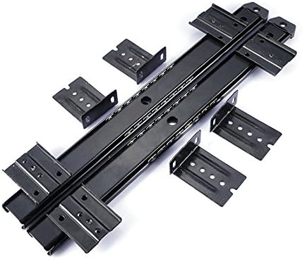 OXSNice Drawer Slide Rail 14 inch 350mm Computer Desk Keyboard Tray Slide Rail Track Black