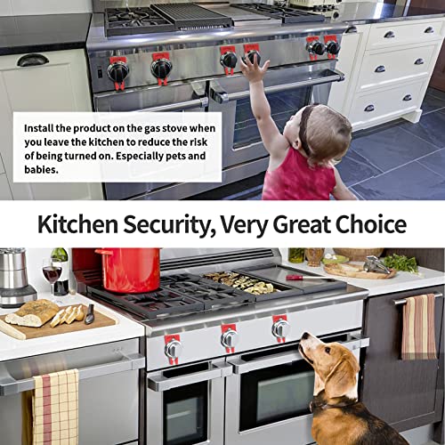 Gas Stove Baby Proof Knobs Locks (6 Pack), Aukfa Child Proofing Oven
