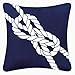 C & F Enterprises Knotty Buoy Square Navy Knot Pillow
