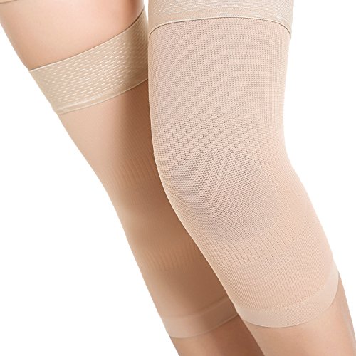 Spotbrace Medical Compression Knee Support, Elastic Thin Knee Brace Sleeve, Sports Non-slip Leg Protective Gear For Joint Pain Recovery, Arthritis, Meniscus Tear - Nude, One Pair