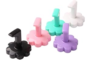 ESOWEMSN 10pcs Assorted Color Plastic Detachable Plum-shaped Nail Art Practice Training Stands Nail Art False Tip Holders Nail Art Beauty Accessories Tool