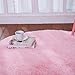 Noahas 4-Feet Luxury Round Area Rugs Super Soft Living Room Bedroom Carpet Woman Yoga Mat, Pink