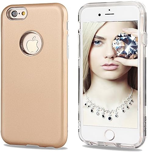 iPhone 6 Case,OTRON Slim Fit Impact Resistant Flexible TPU Light Weight Silicone Gel Rubber Shockproof Bumper Protective Case for Apple iPhone 6/iPhone 6S [4.7 inch] (Gold)